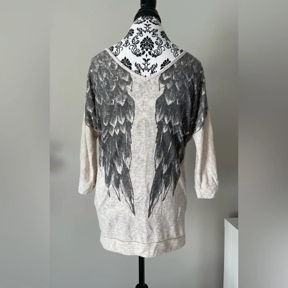 Sheer Angel Wing on back Top S - Picture 1 of 6